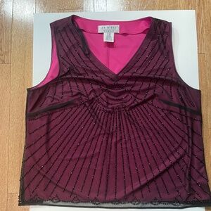 JR Nites Woman Sheet Lined Beaded Top